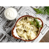 Пельмени мясные с бульоном