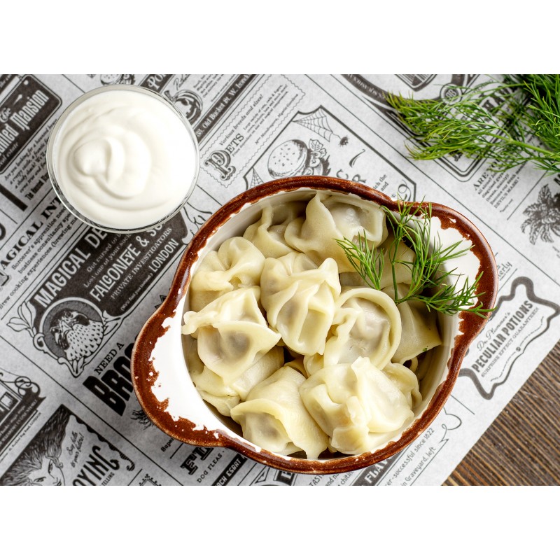 Пельмени мясные с бульоном